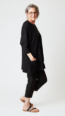 Organic Poplin Tapered Cropped Pant