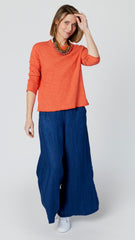 Llea Blue Becca Pant in Linen Twill