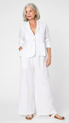 Linen Weekend Blazer -White