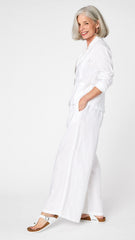 Linen Weekend Blazer -White