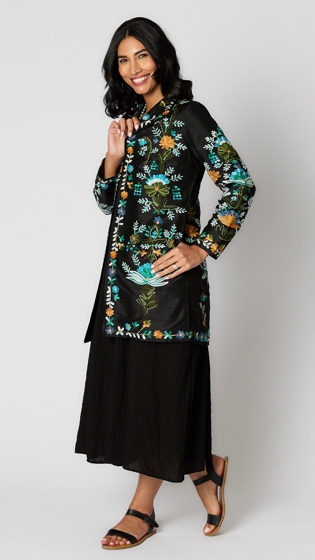 Heritage Embroidered Silk Duster