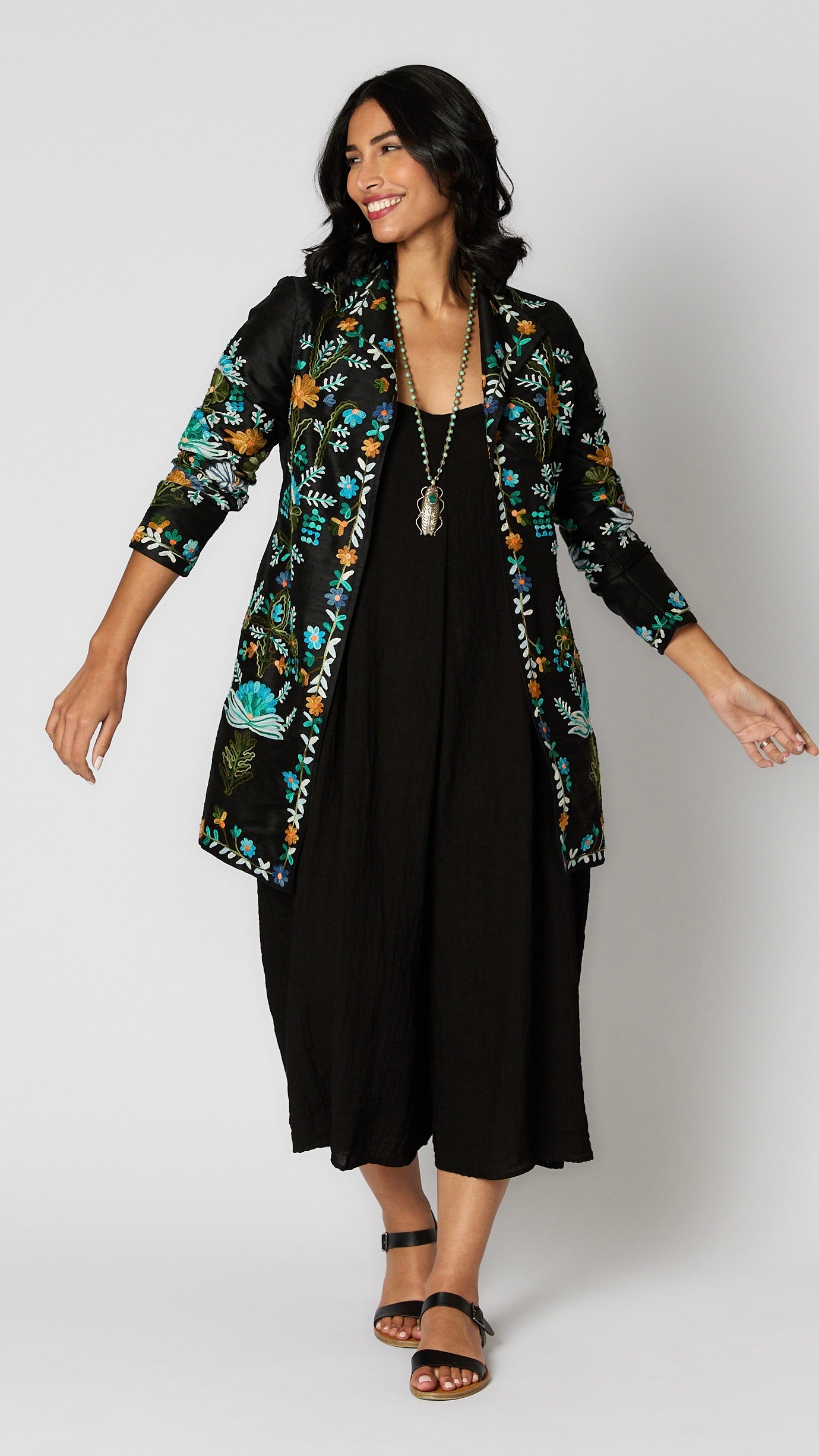 Heritage Embroidered Silk Duster