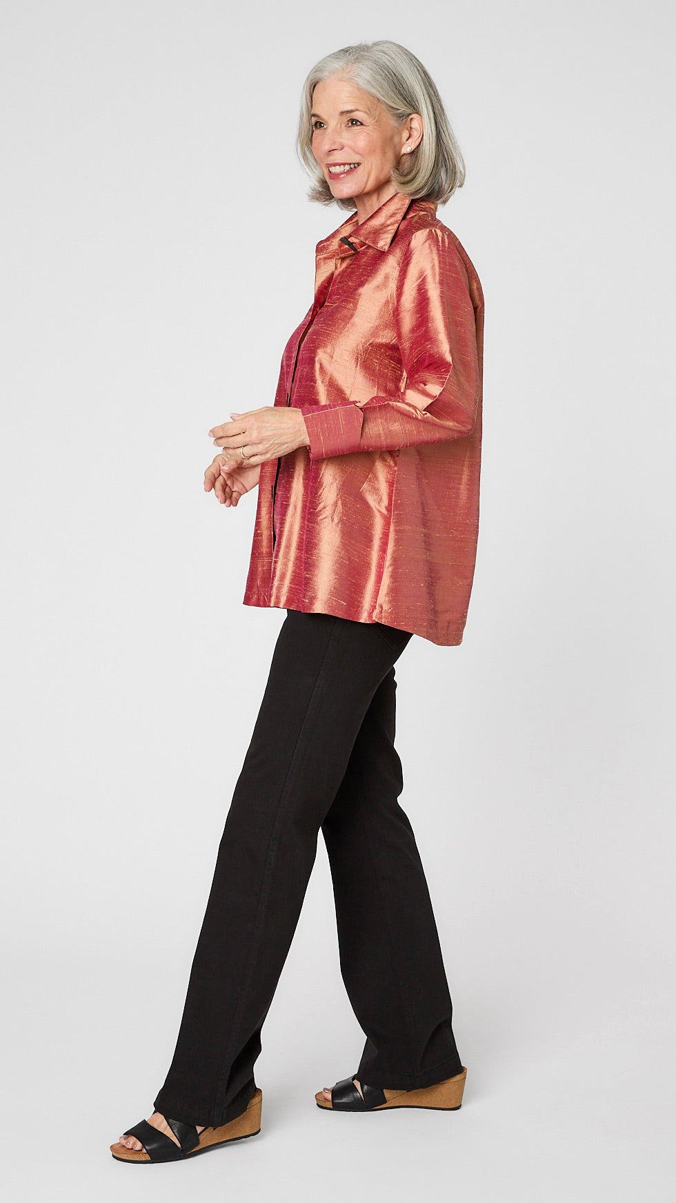 A-Line Silk Cocktail Blouse