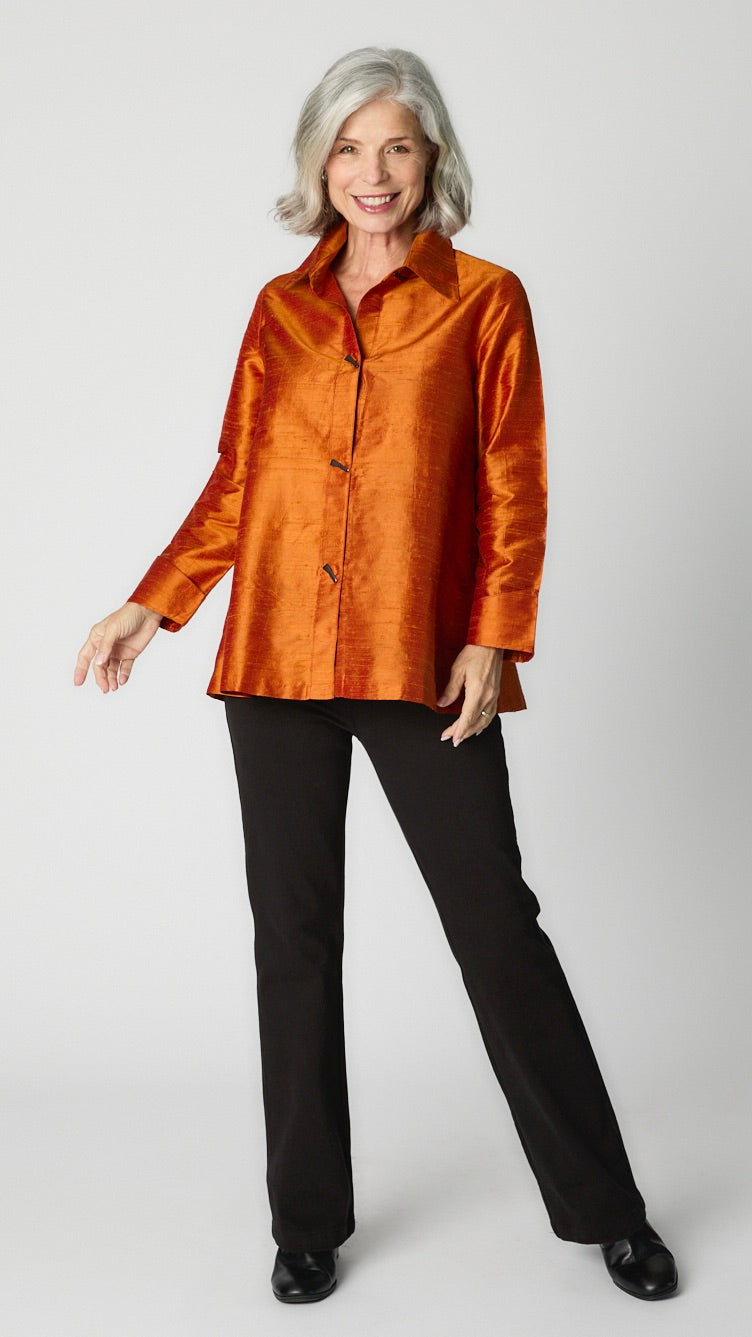 A-Line Silk Cocktail Blouse