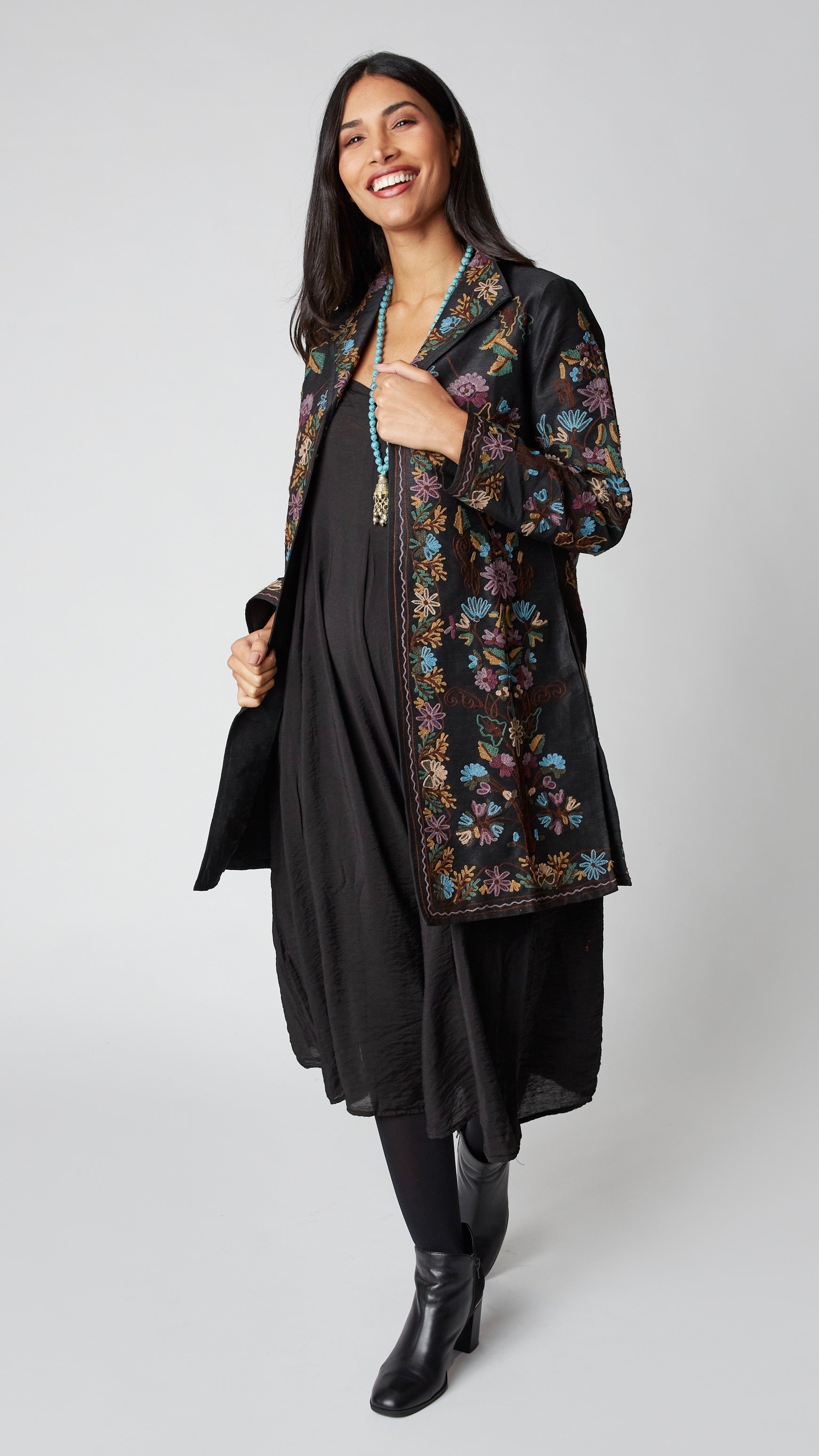 Heritage Embroidered Silk Duster