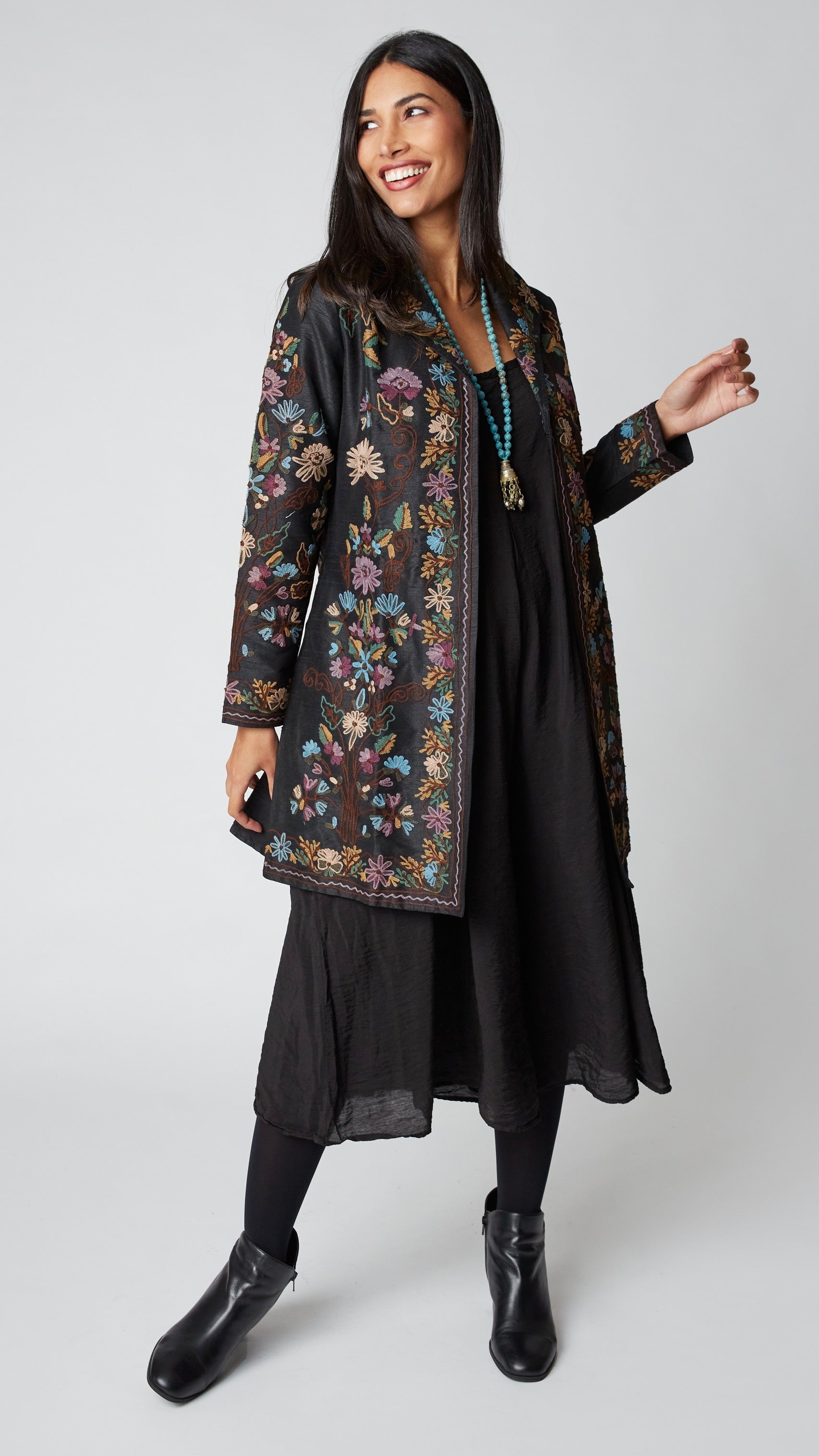 Heritage Embroidered Silk Duster